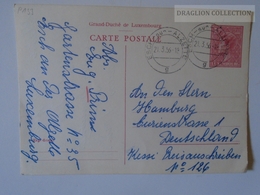 D163565  Luxembourg  Entier Postal   Uprated Stamped Stationery Ganzsache  1956  Cancel  Esch Sur Alzette - Ganzsachen