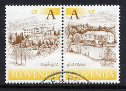 SLOVENIA 2000 Castles Definitive Rate A Used Pair.  Michel 316-17 - Slovénie