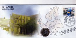 Enveloppe Philatélique Et Numismatique N°02484 - 1er Jour D'émission Irlande - Irlanda