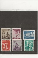 POLOGNE- JEUX SPORTIFS JEUNESSE -N°827 A 832 NEUF INFIME CHARNIERE -ANNEE 1955 - - Ungebraucht