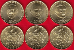 Czech Republic Set Of 3 Coins: 20 Korun 2019 "Personalities Curr. Series" UNC - Tchéquie