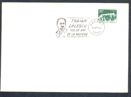78822- TRAIAN LALESCU, MATHEMATICIAN SPECIAL POSTMARK ON COVER, RASNOV FORTRESS STAMP, 1982, ROMANIA - Briefe U. Dokumente