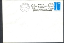 78823- SABBA STEFANESCU, GEOLOGIST SPECIAL POSTMARK ON COVER, ENDLESS COLUMN STAMP, 1982, ROMANIA - Storia Postale