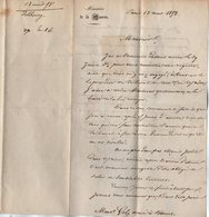 VP14.912 - MILITARIA - PARIS 1858 - Lettre Du Ministère De La Guerre à Mr GELY Avoué à BEZIERS - Dokumente