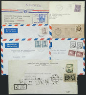 TOPIC JUDAICA: 7 Covers Sent To The Israelite Philanthropic Association In Buenos Aires Between 1947/8 From Various Coun - Judaísmo