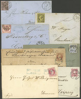 GERMANY: 7 Covers Or Entire Letters (one Is A Folded Cover) Used Between 1857 And 1889 With Nice Postages And Cancels! - Vorphilatelie