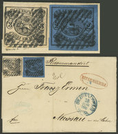 GERMANY: BRAUNSCHWEIG: 26/JUN/1862, Registered Cover To Nassau Franked By Sc.9 + 10 (Michel 7 + 8), With Small Guarantee - Prefilatelia