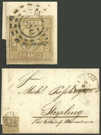 GERMANY: BAYERN: 15/JA/1864 Lindau - Steyrling, Entire Letter Franked By Sc.12 Alone, With Transit And Arrival Backstamp - Préphilatélie