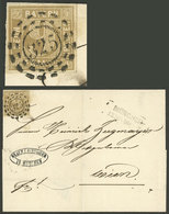 GERMANY: BAYERN: 12/NO/1866 München - Wien, Folded Cover Franked By Sc.12, With Arrival Backstamp, VF Quality! - Préphilatélie