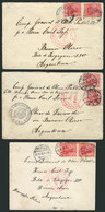 GERMANY: 3 Covers Sent To Argentina Between AUG And NOV/1915, All CENSORED, Very Fine! - Préphilatélie