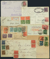 GERMANY: 8 Covers Sent To Argentina In 1922 And 1923 With Interesting INFLA Postages, One With Interesting Control Label - [Voorlopers