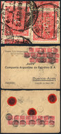 GERMANY: Cover Sent From Berlin To Buenos Aires On 25/NO/1922 With Spectacular INFLA Postage Of 32 Stamps Of 10Mk. (tota - Prefilatelia