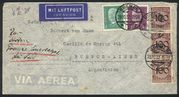 GERMANY: Airmail Cover Sent From Bremen To Buenos Aires On 28/OC/1932 Franked With 3,45Mk., Via Air France, With Marseil - Préphilatélie