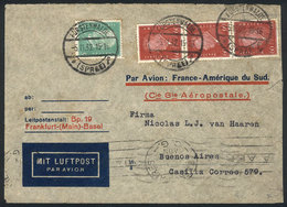 GERMANY: Airmail Cover Sent From Fürstenwalde To Buenos Aires On 5/NO/1932 By Air France, With Transit Backstamp Of Mars - Prefilatelia