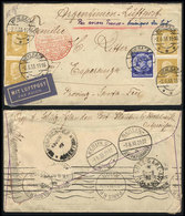 GERMANY: 2/JUN/1933 Mehlsack - Esperanza (Argentina): Cover Franked With 3.45RM. With A Combination Of German + French A - Préphilatélie