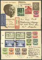 GERMANY: Illustrated Postal Card (commemorating  Carl Peters), Posted By Registered Mail From Berlin To Uruguay With Att - Préphilatélie