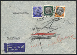 GERMANY: Airmail Cover Sent From Bremen To Buenos Aires On 22/DE/1940 Franked With 1.75Mk., Nazi Censor Label On Back, R - [Voorlopers