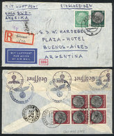 GERMANY: Registered Airmail Cover Sent From Bevensen To Buenos Aires On 14/MAY/1941 Franked With 3.55Mk., Nazi Censor La - Precursores