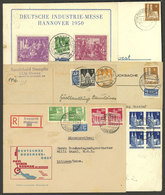 GERMANY: 6 Covers Or Cards Used Between 1948 And 1950 With Nice Frankings, Fine To VF Quality! - Vorphilatelie