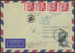 GERMANY: MIXED POSTAGE: Airmail Cover Sent To Argentina (Poste Restante) On 13/MAR/1950, Franked With Bizone Stamps For  - Precursores