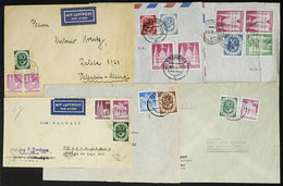 GERMANY: BIZONE, MIXED POSTAGES: 6 Covers Sent To South America Between 1951 And 1953, All Include In Their Postage Comb - [Voorlopers