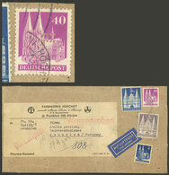 GERMANY: SAMPLES: Airmail Cover With Samples Sent From Höchst To PARAGUAY On 31/JA/1951, Franked With 7.45Mk. With All T - Prephilately