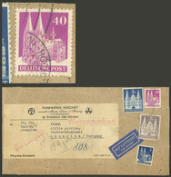 GERMANY: SAMPLES: Airmail Cover With Samples Sent From Höchst To PARAGUAY On 31/JA/1951, Franked With 7.45Mk. With All T - [Voorlopers