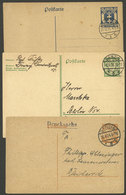 GERMANY - DANZIG: 3 Postal Cards Of Different Values, VF Quality! - Other & Unclassified