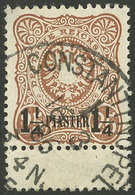 GERMANY - LEVANT: Sc.5, 1884 1¼Pi. Chestnut, Used In Constantinople, Very Fine Quality! - Autres & Non Classés