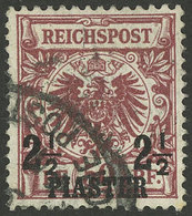 GERMANY - LEVANT: Sc.12a, 1889 2½pi. Redish Chestnut, Used, Very Fine Quality! - Other & Unclassified