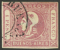 ARGENTINA: GJ.21a, With Variety "1 Without Period", Minor Faults, Low Start!" - Buenos Aires (1858-1864)