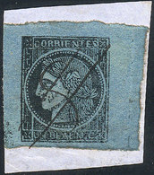 ARGENTINA: GJ.1, Type 8, On Fragment With Typical Pen Cancel Of Goya, Excellent Quality! - Corrientes (1856-1880)