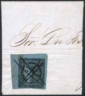 ARGENTINA: GJ.1, Type 5, On Fragment With Corrientes Pen Cancel, Excellent Quality! - Corrientes (1856-1880)