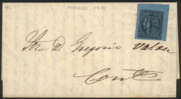 ARGENTINA: Long Entire Letter (with Interesting Text) To Corrientes, Dated MERCEDES 1/AP/1869 And Franked With GJ.1, Pen - Corrientes (1856-1880)