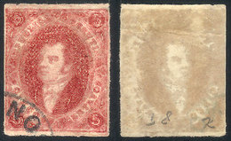 ARGENTINA: GJ.34e, 8th Printing, Oily Impression, "ivory Head" Variety, VF Quality!" - Used Stamps