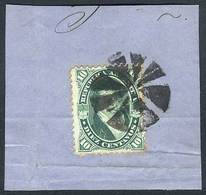 ARGENTINA: GJ.39, On Fragment Tied By Mute "circle Of Wedges" Cancel, VF Quality!" - Other & Unclassified