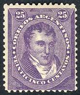 ARGENTINA: GJ.90, 1888 25c. Belgrano, Mint, Excellent Quality, Catalog Value US$45. - Other & Unclassified
