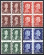 ARGENTINA: GJ.1003/22, 1952 Eva Perón, Complete Set Of 20 Values In Mint BLOCKS OF 4, With Stained Gum (washing Will Rem - Altri & Non Classificati