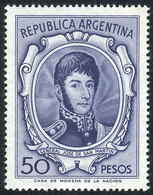 ARGENTINA: GJ.1317A, 50P. San Martín Printed On IMPORTED UNSURFACED PAPER, MNH, Superb Example! - Other & Unclassified