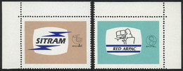 ARGENTINA: GJ.2084a + 2085a, 1983 SITRAM And ARPAC (telecommunications, Electronics Etc.), Complete Set Of 2 Values With - Otros & Sin Clasificación