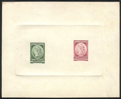 ARGENTINA: GJ.38 + 39, 1901 Liberty, Multiple Die Proof With Values Of 10c. And 30c., Printed On Card With Glazed Front, - Dienstzegels