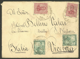 ARGENTINA: COMBINATION OF ISSUES: Cover Sent To Italy On 26/DE/1908 Franked With 12c. Combining 2x 1c. Seated Liberty Wi - Prefilatelia