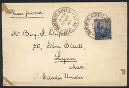 ARGENTINA: Cover Franked By GJ.344, Buenos Aires Datestamp Of 24/MAY/1915 With ERROR (inverted Date), Sent To The USA, V - Prephilately