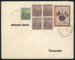 ARGENTINA: Cover Used In Tucumán On 11/AP/1918, Franked With Stamps Of The Plowman Issue (total Postage 5c.) + French Pa - Prefilatelia