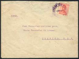 ARGENTINA: Cover Franked By GJ.428, Sent To Chasicó On 16/MAY/1918, With The Rare Violet Cancel Of ESTACIÓN TRES CUERVOS - Prephilately