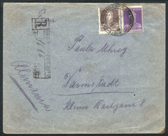 ARGENTINA: 28/JUL/1926 SAN GERÓNIMO NORTE (Santa Fe) - Germany: Registered Cover Franked With 27c. (2c. + 25c. San Martí - Prefilatelia