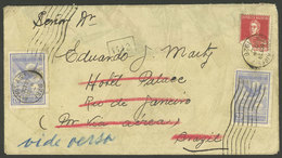 ARGENTINA: 29/OC/1928 Buenos Aires - Rio De Janeiro And Returned To Sender, AIRMAIL COVER Franked With 45c., With Rio Ar - Vorphilatelie