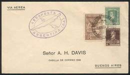 ARGENTINA: 2/NO/1929 COMODORO RIVADAVIA - BUENOS AIRES: Return Flight Of The 1st Bahía Blanca-Comodoro Flight Of The Pre - Storia Postale