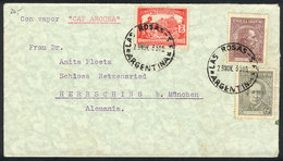 ARGENTINA: Cover Sent From Las Rosas (Santa Fe) To Germany On 29/NO/1935 By Steamer "Cap Arcona", Franked With 6c. And 1 - Prefilatelia