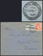 ARGENTINA: Cover Franked By GJ.797 + 10c. Cinderella "Pro Flag Monument, Rosario", Sent From THEOBALD (Santa Fe) To Rosa - Prephilately